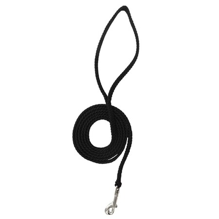 Domesticated Supplies Flat Braided Rope Lead with Snap, Red - 0.25 in. DO3546997